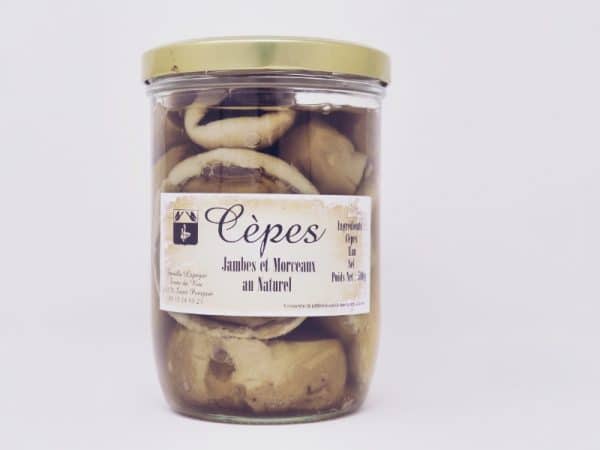 Cèpes extra au naturel têtes et jambes