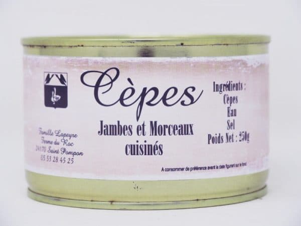 Cèpes extra cuisiné têtes et jambes