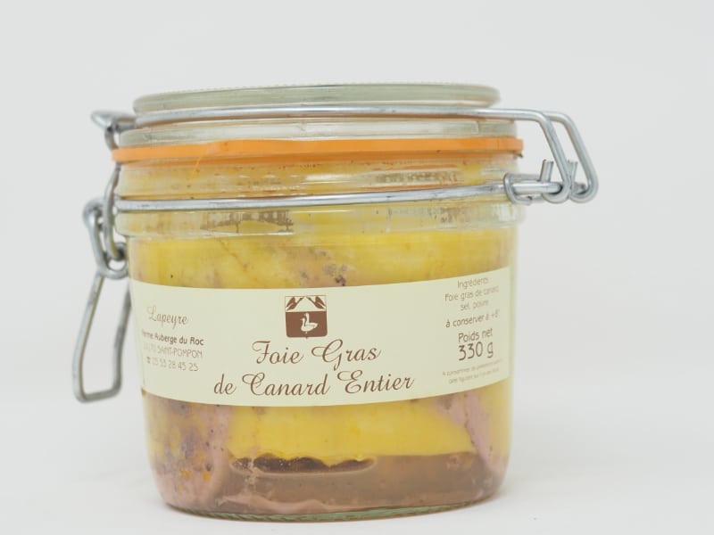 Foie Gras Entier de canard mi-cuit-Bocal de 135 g - La Ferme du Foie Gras