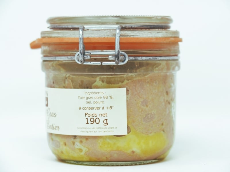 Foie gras entier 350 g (bocal) - La Ferme des Roumevies